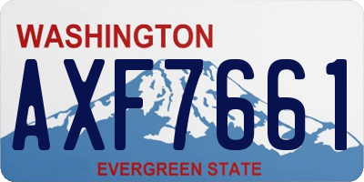 WA license plate AXF7661