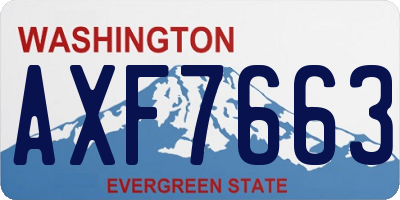 WA license plate AXF7663