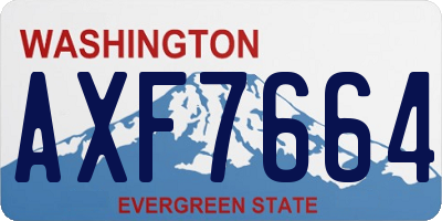 WA license plate AXF7664