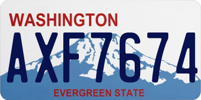 WA license plate AXF7674