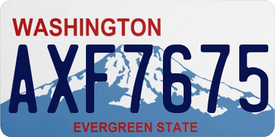 WA license plate AXF7675