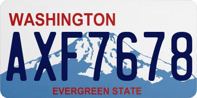 WA license plate AXF7678