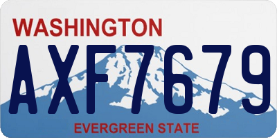 WA license plate AXF7679