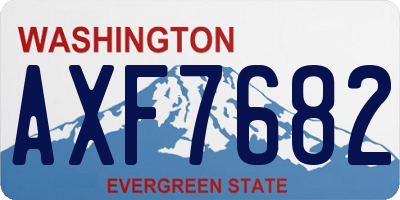 WA license plate AXF7682