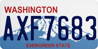 WA license plate AXF7683