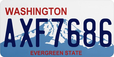 WA license plate AXF7686
