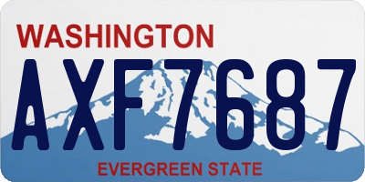 WA license plate AXF7687