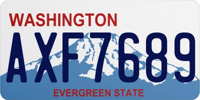 WA license plate AXF7689