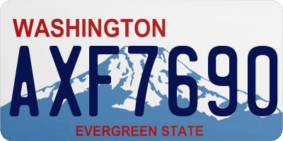 WA license plate AXF7690