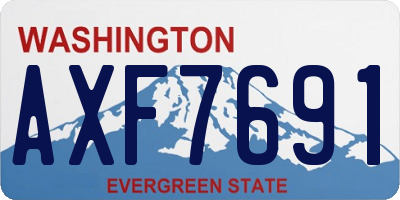 WA license plate AXF7691