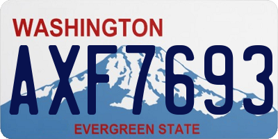 WA license plate AXF7693
