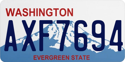 WA license plate AXF7694