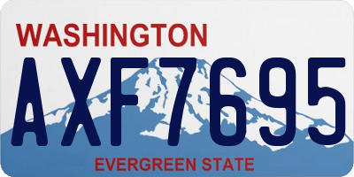 WA license plate AXF7695