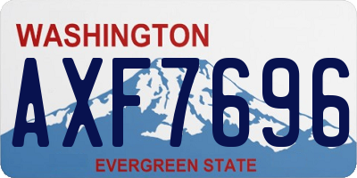 WA license plate AXF7696