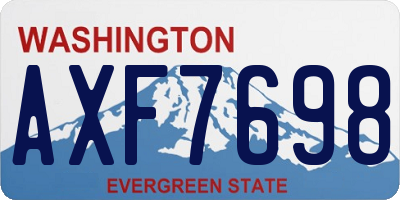 WA license plate AXF7698
