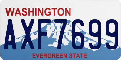 WA license plate AXF7699