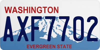 WA license plate AXF7702