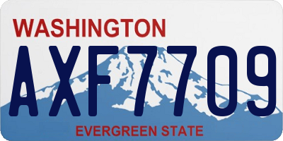 WA license plate AXF7709