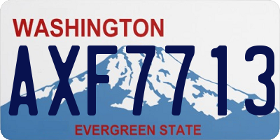 WA license plate AXF7713