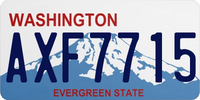 WA license plate AXF7715