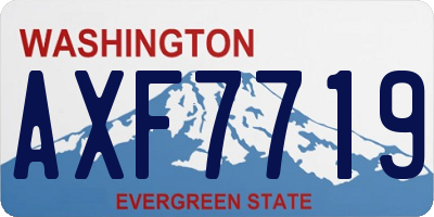 WA license plate AXF7719