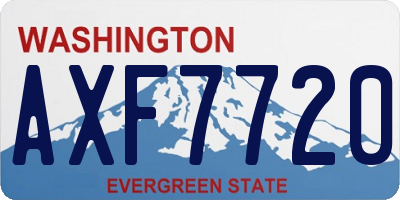 WA license plate AXF7720
