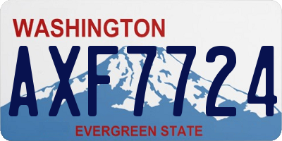 WA license plate AXF7724