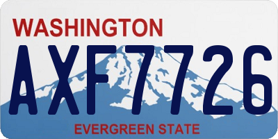 WA license plate AXF7726