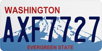 WA license plate AXF7727