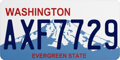 WA license plate AXF7729