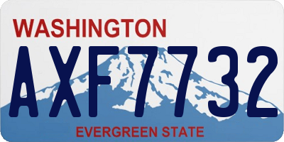 WA license plate AXF7732