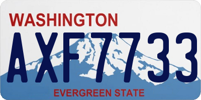 WA license plate AXF7733
