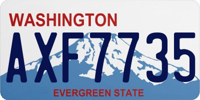 WA license plate AXF7735