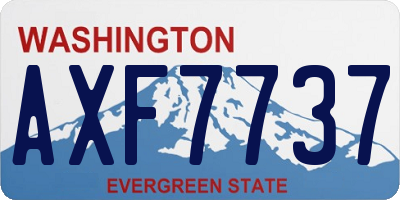 WA license plate AXF7737