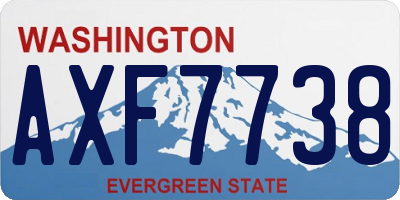 WA license plate AXF7738