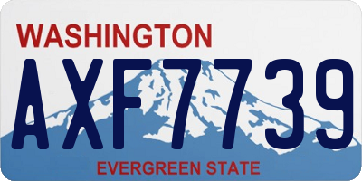 WA license plate AXF7739