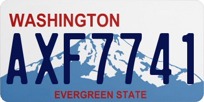 WA license plate AXF7741