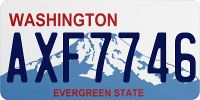 WA license plate AXF7746