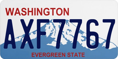 WA license plate AXF7767