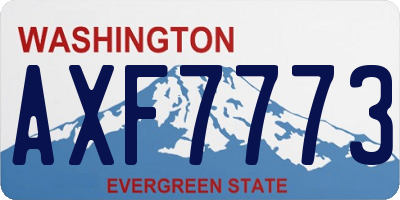 WA license plate AXF7773