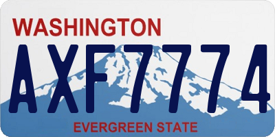 WA license plate AXF7774