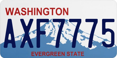 WA license plate AXF7775