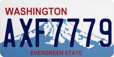 WA license plate AXF7779