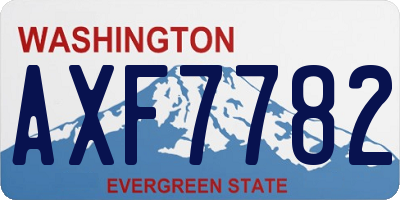 WA license plate AXF7782