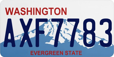 WA license plate AXF7783