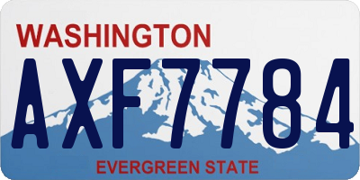 WA license plate AXF7784