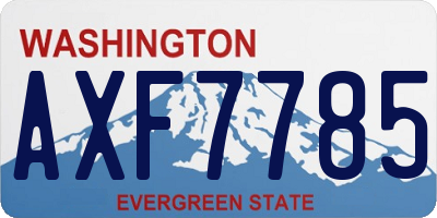 WA license plate AXF7785