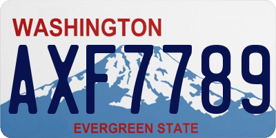 WA license plate AXF7789