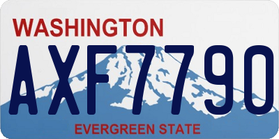 WA license plate AXF7790