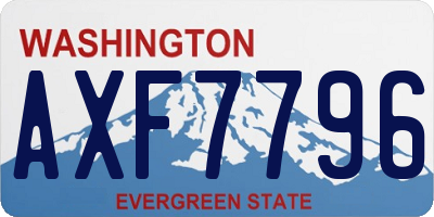 WA license plate AXF7796